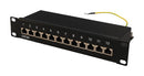TUK SGF 12KD Patch Panel, RJ45 Patch Panel, 12 Ports, Cat6a
