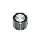 VISHAY ACCKMS1316NLD14 Knob, Skirted Shaft, 6.35 mm, Aluminium, Round Skirted with Side Indictor Line, 12.7 mm