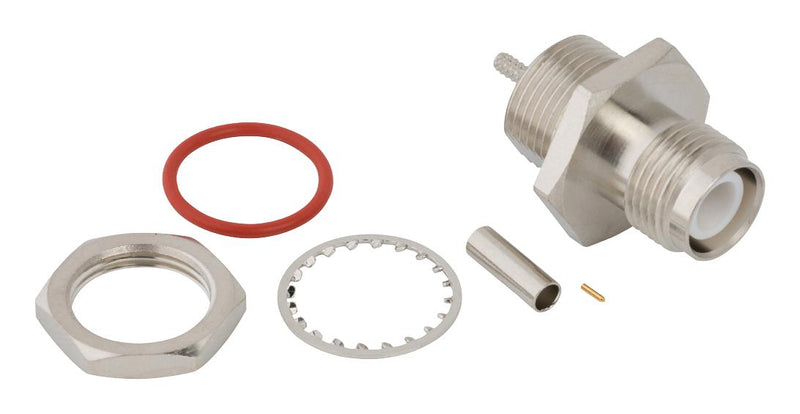 AMPHENOL RF 031-6977. RF COAX CONN, TNC RP, BLKHD JACK, 50 OHM