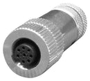 SAME SKY CPM1201-08A-02-FST-M9-67 Sensor Connector, PG9, CPM1201 Series, M12, Female, 8 Positions, Screw Socket, Straight Cable Mount