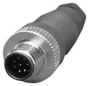 SAME SKY CPM1210-03A-01-MST-P9-67 Sensor Connector, PG9, CPM1210 Series, M12, Male, 3 Positions, Screw Pin, Straight Cable Mount