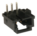 MOLEX 70555-0037 Pin Header, Wire-to-Board, 2.54 mm, 1 Rows, 3 Contacts, Through Hole Right Angle