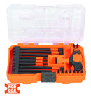 KLEIN TOOLS 33804 Impact Driver Bit Set, with Ratchet T-Handle, 2x #2 Phillips, #2 Square, 4x TORX Bits, 12x Hex Bits