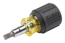 KLEIN TOOLS 32561 Screwdriver/Nut Driver, Multi-Bit, Stubby, Cushion Grip, Yellow/Black Handle, 5 Piece