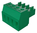 MOLEX 39500-5004 Pluggable Terminal Block, Green, 3.5 mm, 4 Ways, 30 AWG, 16 AWG, 1.5 mm², Screw