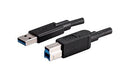 SAME SKY CBL-UA3-UB3-15BP USB Cable, Type A Plug to Type B Plug, 1.5 m, 59.1 ", USB 3.2 Gen 1, Black