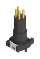 AMPHENOL CONEC 42-01218 Sensor Connector, M8, Male, 4 Positions, PCB Pin, Straight PCB Mount