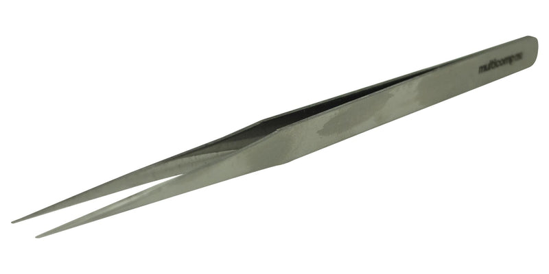 MULTICOMP PRO MP015185 Tweezers, Straight Tip, 140mm OAL, Stainless Steel Body/Tip