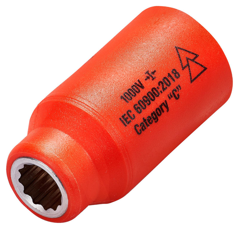 INSULATED TOOLS LTD 01350 Impact Socket, 1/2" Drive, 10 mm AF, 50 mm Length