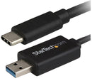 STARTECH USBC3LINK USB Cable, Type C Plug to Type A Plug, 2 m, 6.6 ft, USB 3.2, Black