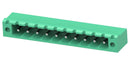 TE CONNECTIVITY - BUCHANAN 1-2842524-0 Terminal Block, PA66, Green, 1Row, w/Flange, Header, 5.08 mm, 10 Ways, 15 A, 300 V
