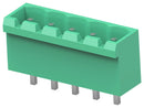 TE CONNECTIVITY - BUCHANAN 2842516-5 Terminal Block, PA66, Green, 1Row, Header, 5.08 mm, 5 Ways, 15 A, 300 V, Through Hole Vertical
