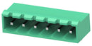 TE CONNECTIVITY - BUCHANAN 2842518-6 Terminal Block, PA66, Green, 1Row, Header, 5.08 mm, 6 Ways, 15 A, 300 V, Through Hole Right Angle