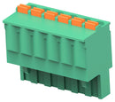 TE CONNECTIVITY - BUCHANAN 2842514-6 Pluggable Terminal Block, PA66, Green, 1Row, 5.08 mm, 6 Ways, 26 AWG, 12 AWG, Push In