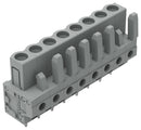 WAGO 232-138 Terminal Block, PA66, Grey, 1Row, Header, 5 mm, 8 Ways, 12 A, 630 V, Through Hole Vertical