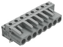 WAGO 232-238 Terminal Block, PA66, Grey, 1Row, Header, 5 mm, 8 Ways, 12 A, 630 V, Through Hole Right Angle