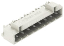 WAGO 721-438/001-000 Terminal Block, PA66, Light Gray, 1Row, Header, 5 mm, 8 Ways, 12 A, 630 V, Through Hole Right Angle