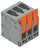WAGO 2604-3107 Wire-To-Board Terminal Block, Grey, 5 mm, 7 Ways, 24 AWG, 12 AWG, 4 mm², Push In