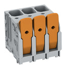 WAGO 2616-3108/020-000 Wire-To-Board Terminal Block, Grey, 10 mm, 8 Ways, 18 AWG, 4 AWG, 16 mm², Push In