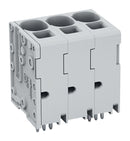 WAGO 2636-3107/020-000 Wire-To-Board Terminal Block, Grey, 10 mm, 7 Ways, 18 AWG, 4 AWG, 16 mm², Push In