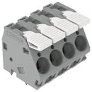 WAGO 2716-108 Wire-To-Board Terminal Block, Grey, 10 mm, 8 Ways, 16 AWG, 6 AWG, 16 mm², Clamp