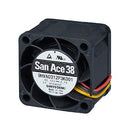 SANYO DENKI 9HVA0312P3G001 DC Axial Fan, 12 V, Square, 38 mm, 28 mm, Precision Ball Bearing, 25.1 CFM