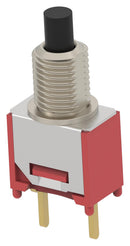 TE CONNECTIVITY - ALCOSWITCH DMPS4P4B3TPVG05 Pushbutton Switch, DMP Series, SPST-NC-DB, Off-(On), Plunger, Black