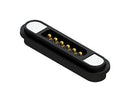 EDAC MPM-VA0-106-2R04-A00 Magnetic Connector, POGO Rectangular, 6 Contacts, Plug, Vertical, 2.2 mm, 3 A, Black