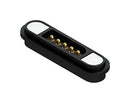 EDAC MPM-VA0-105-2R03-A00 Magnetic Connector, POGO Rectangular, 5 Contacts, Plug, Vertical, 2.2 mm, 3 A, Black