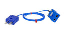 LABFACILITY EXT-K-C1-1.0-SP-SS-JIS Sensor Cable, 7/0.2mm Core, K Type Thermocouple Plug, K Type Thermocouple Receptacle, 2 Positions