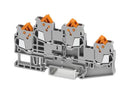 PHOENIX CONTACT 3205116 DIN Rail Mount Terminal Block, Grey, 4 Ways, 24 AWG, 16 AWG, 1.5 mm², Quick Connect, 17.5 A
