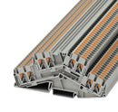 PHOENIX CONTACT 3210609 DIN Rail Mount Terminal Block, Grey, 8 Ways, 26 AWG, 12 AWG, 4 mm², Push In, 20 A