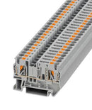 PHOENIX CONTACT 3211922 DIN Rail Mount Terminal Block, Grey, 2 Ways, 24 AWG, 10 AWG, 6 mm², Push In, 20 A
