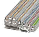 PHOENIX CONTACT 3244473 DIN Rail Mount Terminal Block, Grey, 7 Ways, 26 AWG, 16 AWG, 1.5 mm², Push In, 13.5 A