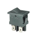 NIDEC COMPONENTS SL10K2-6-Z Rocker Switch, On-Off, DPST, Non Illuminated, Panel Mount, Black, SL10K Series