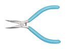 WELLER XCELITE CN255VN Pliers, 127mm Overall Length, 60° Curved-Tip Nose, Serrated Jaw, 1.2mm Tip, Blue Handle