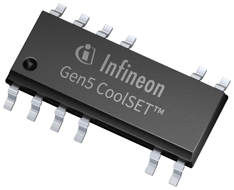 INFINEON ICE5GR2280AGXUMA1 AC/DC Converter, Non Isolated Flyback, 10.5V to 24VAC In, 125kHz, 23W, SOIC-12 ICE5GR2280AG, SP001602152
