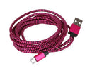 MIKROELEKTRONIKA MIKROE-2233 USB Cable, Type A Plug to Micro Type B Plug, 2 m, 6.6 ft, Pink
