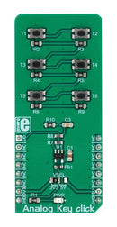 MIKROELEKTRONIKA MIKROE-3409 Add-On Board, Analog Key Click, MikroE MikroBUS Compatible Development Boards