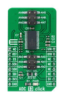 MIKROELEKTRONIKA MIKROE-4743 Add-On Board, ADC 13 Click, MikroE MikroBUS Compatible Development Boards