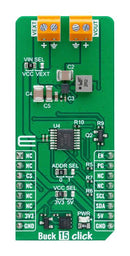MIKROELEKTRONIKA MIKROE-6044 Add-On Board, Buck 15 Click, MikroE MikroBUS Compatible Development Boards