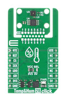 MIKROELEKTRONIKA MIKROE-6904 Add-On Board, Temp and Hum 28 Click, MikroE MikroBUS Compatible Development Boards