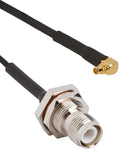 AMPHENOL RF 095-900-582-024 RF / Coaxial Cable Assembly, IP67, 3GHZ Frequency, 24 ", 609.6 mm, RG174, MMCX Right Angle Plug