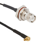 AMPHENOL RF 095-900-584M100 RF / Coaxial Cable Assembly, IP67, 3GHZ Frequency, 3.3 ft, 1 m, RG174, MMCX Right Angle Plug