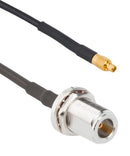 AMPHENOL RF 095-900-585-024 RF / Coaxial Cable Assembly, IP67, 3GHZ Frequency, 24 ", 609.6 mm, RG174, MMCX Plug
