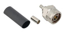 AMPHENOL RF 082-6814 RF / Coaxial Connector, N Coaxial, Straight Plug, Crimp, 50 ohm, LMR 400, Beryllium Copper
