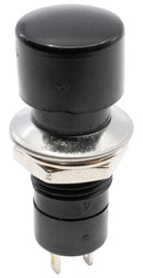 E-SWITCH PS1040BBLK Industrial Pushbutton Switch, PS1040 Series, 0.48 ", SPST, Off-On, Round Domed, Black