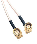 MUELLER ELECTRIC BU-4150036006 RF / Coaxial Cable Assembly, 6 ", 152.4 mm, RG316-DS, SMA Right Angle Plug, SMA Right Angle Plug