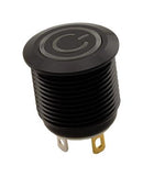 SAME SKY PBM2-M-R2GR3-P-F-BA-67 Vandal Resistant Switch, 3V/2V LED/Pwr Symbol, PBM2 Series, 16 mm, SPST-NO-DM, Off-(On)