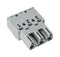 WAGO 770-253 Pluggable Terminal Block, 10 mm, 3 Ways, 20AWG to 12AWG, 4 mm&sup2;, Push In, 25 A